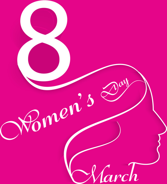 hari bahagia wanita untuk wanita kartu wajah desain vektor
