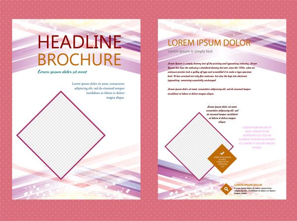 Headline brochure vector design avec abstrait fond clair