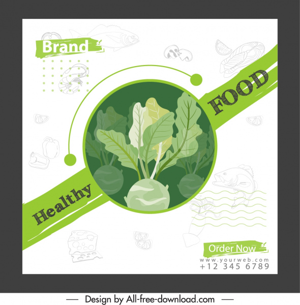 bandera de alimentos saludable chayote bosquejar diseño clásico