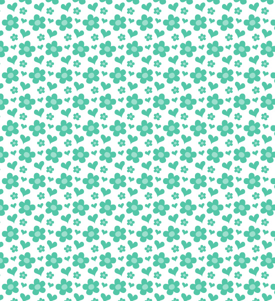 Heart And Petal Seamless Vector Pattern