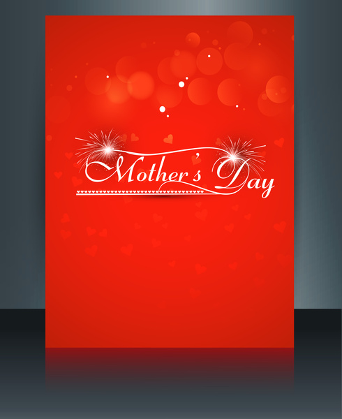 心の概念母親日反射本文カード パンフレット カラフルなベクトル イラスト