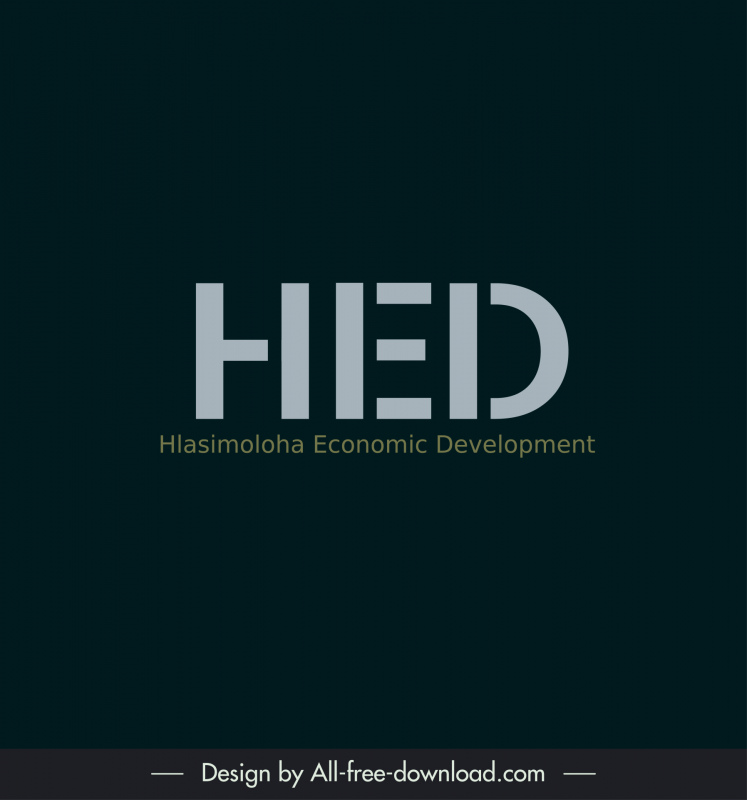 Шаблон логотипа hed плоский темный стилизованный эскиз текстов