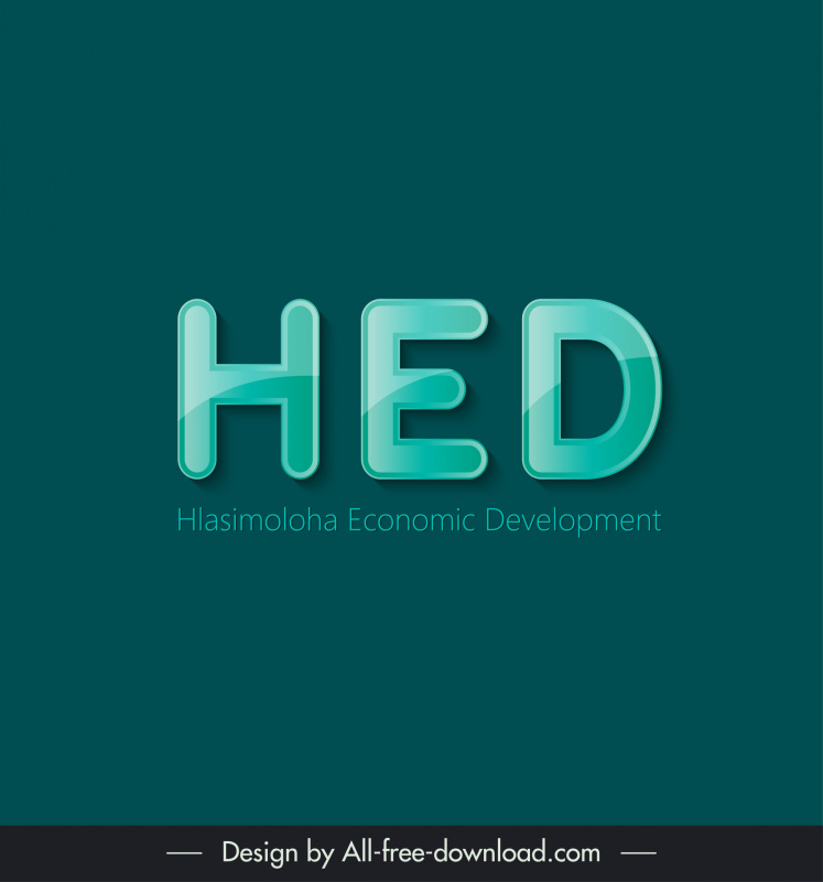 Hed Logo Shiny Luxus Flat Texts Dekor
