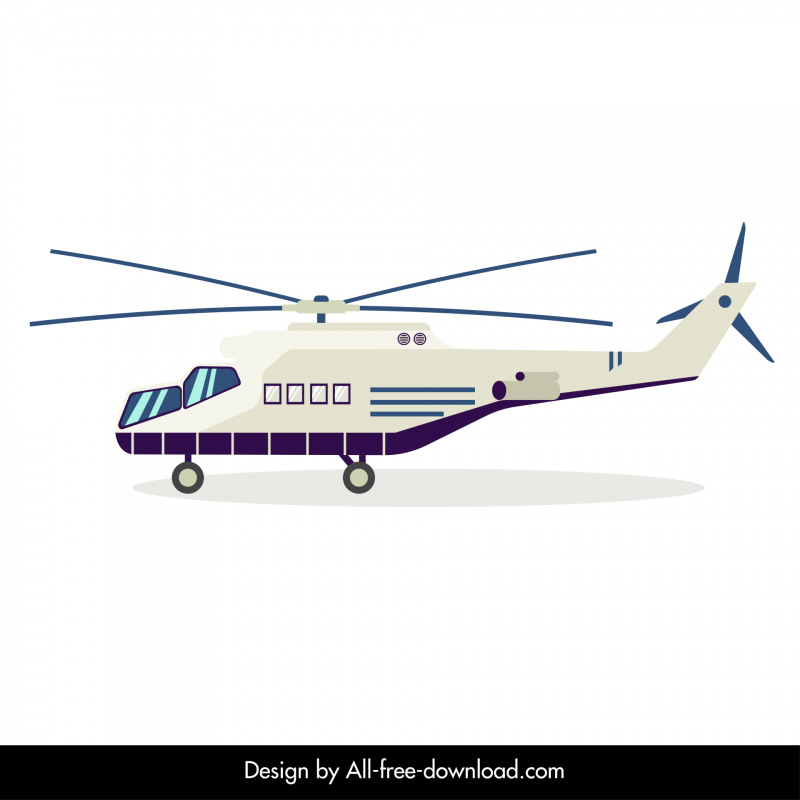 ícone do helicóptero contorno brilhante moderno