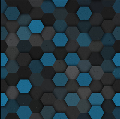 Hexagon berlapis mulus pola vektor