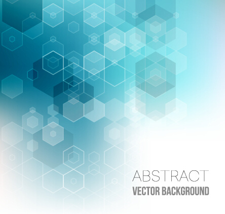 Hexagon With Blurs Background Vector