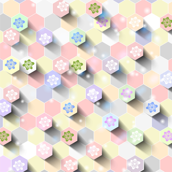 latar belakang 3d Hexagon
