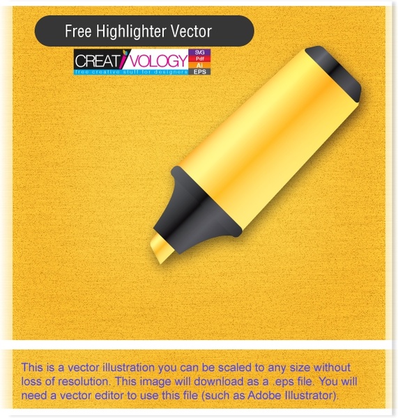 Highlight Stift Werbung Hintergrund glänzend schwarz gelb Dekor