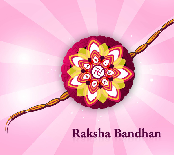 Hindu raksha bandhan latar belakang festival ilustrasi vektor