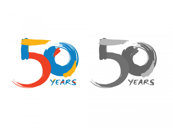 Sejarah 50 tahun stok grafis
