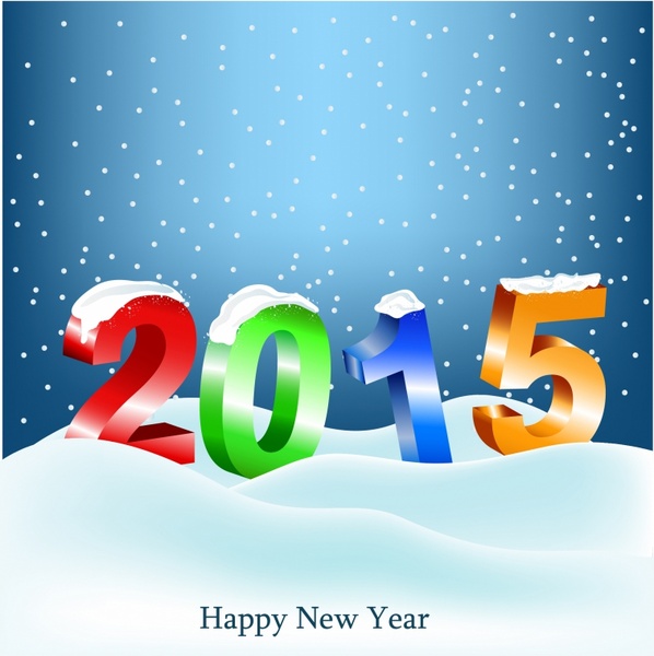 cartolina d'auguri di festa per l'anno 2015