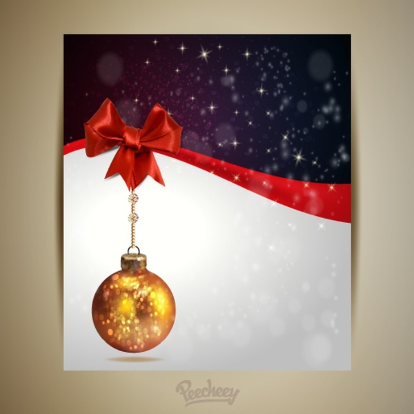cartão de férias com ornamentos de Natal