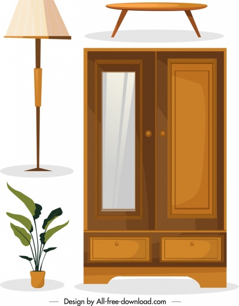 le icone mobili per la casa design marrone classico
