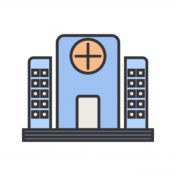 Hospital Line Filled Icon