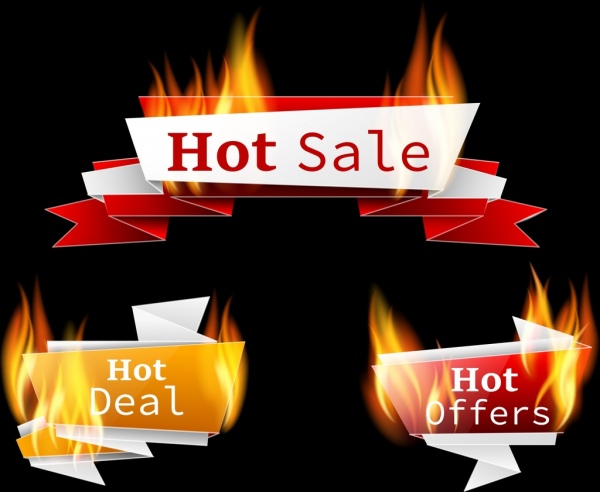 hot vendite disegno icone 3d di fuoco