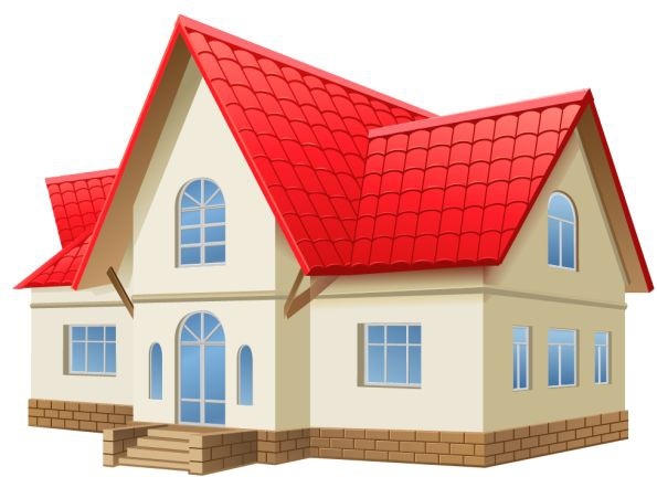 3D tasarım renkli ev simgesini