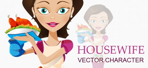 Housewife Vector Character