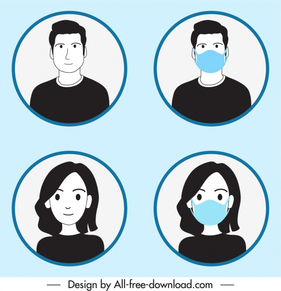 человеческий аватар иконы маскировки инструкции эскиз мультипликационных персонажей