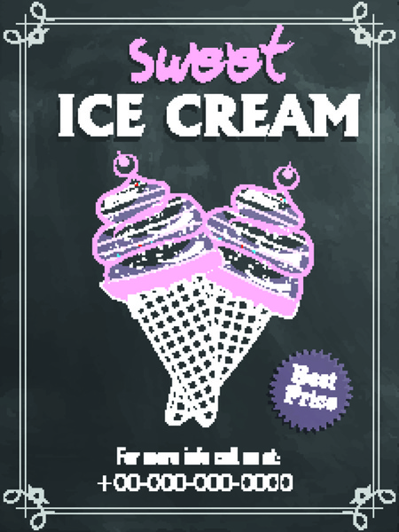 vector affiche de crème glacée