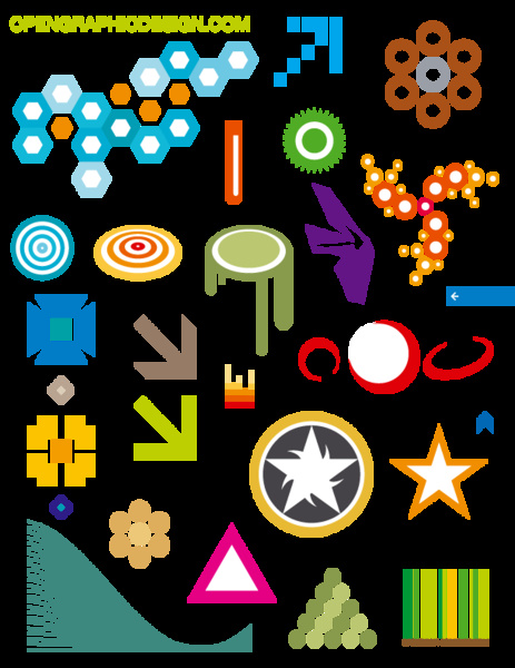 ícones e símbolos gráficos de arte