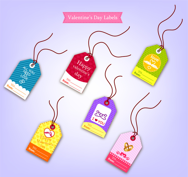 Ikonen-Sets von Valentine Etiketten tags