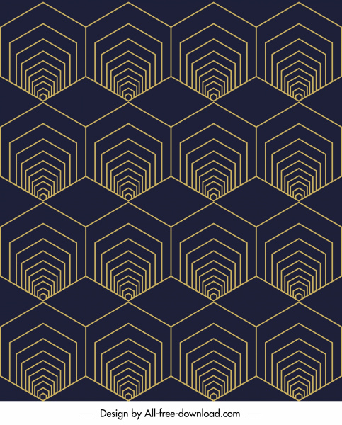 иллюзионный узор, повторяющий симметричные полигональные формы