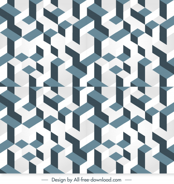 plantilla de patrón de ilusión geometría simétrica formas sin fisuras