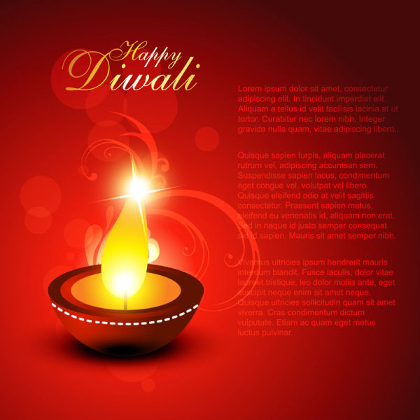 Indien Diwali Elemente Hintergründe Vektor
