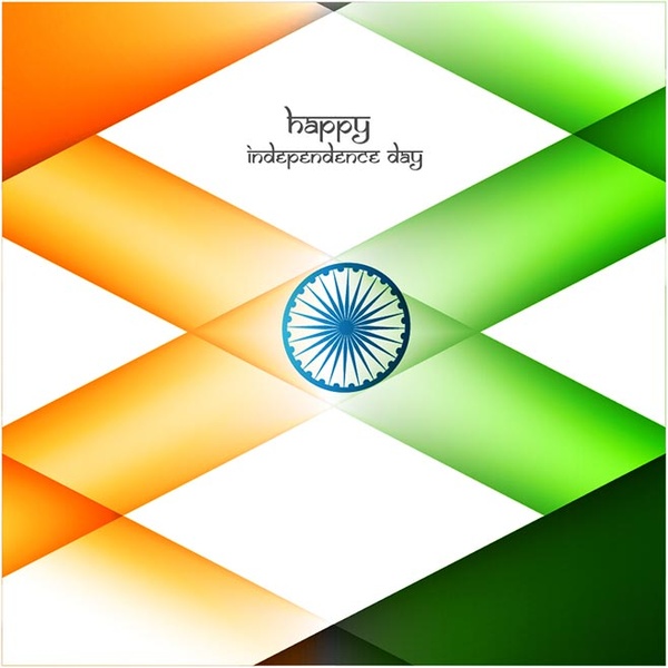 tubo de cor bandeira indiana com vetor de dia de independência de india tipografia