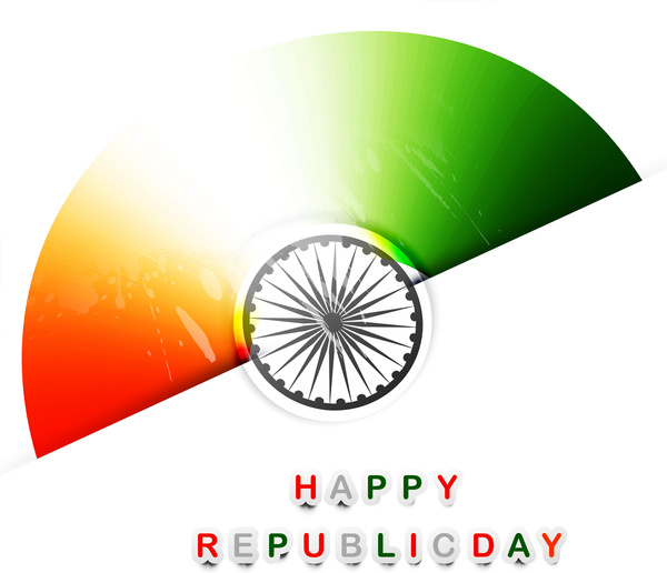 bandiera indiana di stile onda illustrazione per il giorno dell'indipendenza - vettoriale
