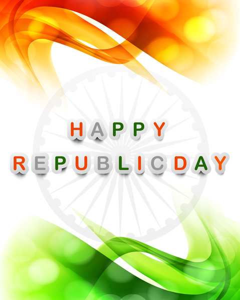 Indian Flag elegante ola fondo vector ilustración para el día de la independencia