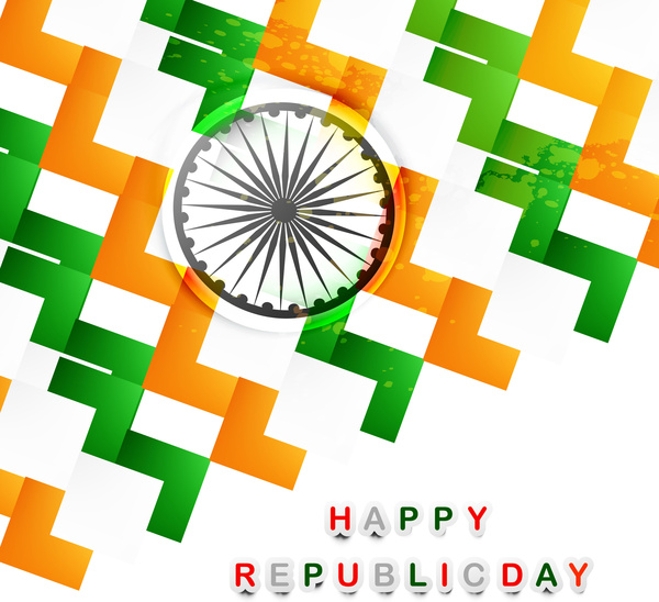 indische Flagge stilvolle Welle Illustration für Unabhängigkeitstag Hintergrund Vektor