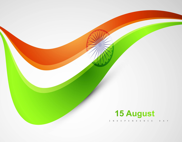 indische Flagge stilvolle Welle Vektor-design