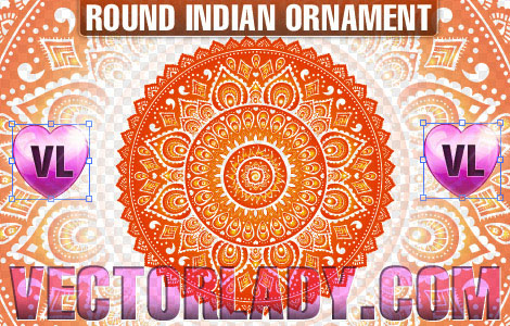 Indian Round Ornament