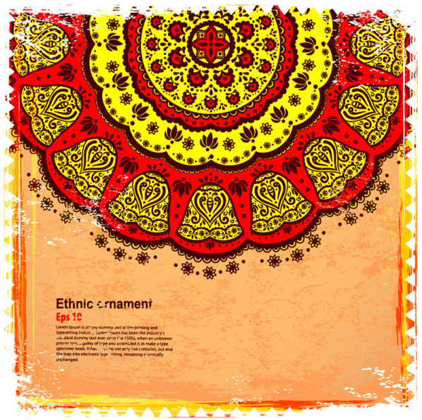 indisch-floral Ornament-Vektor-Grafiken