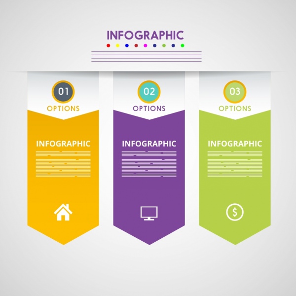 infographic latar belakang template panah berwarna-warni dekorasi