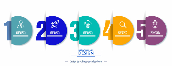 infografik tasarım elemanları zarif 3d papercut şekiller