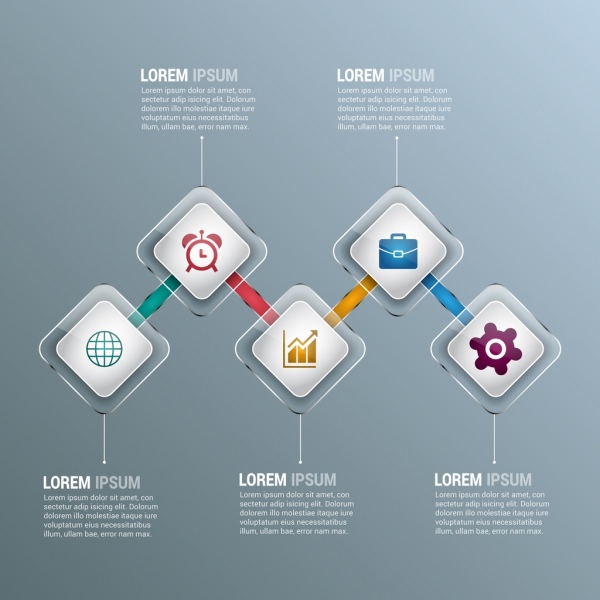 Infografik-Elemente modernen glänzend transparent Geometrien Designstil