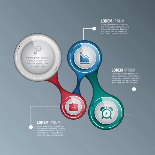 Infografik-Design setzen moderne glänzend Kreis Dekoration