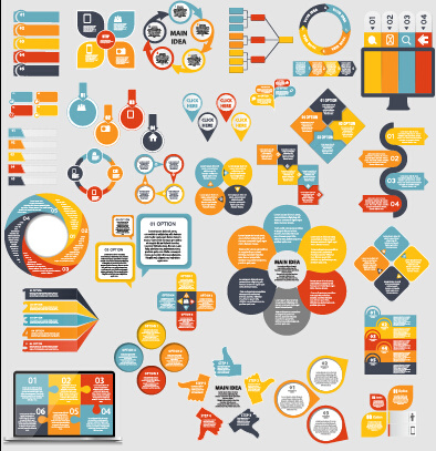 conjunto de vectores de elementos de infografía conjunto de vectores de elementos de infografía
