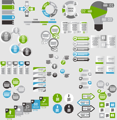 conjunto de vectores de elementos de infografía conjunto de vectores de elementos de infografía