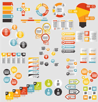conjunto de vectores de elementos de infografía conjunto de vectores de elementos de infografía
