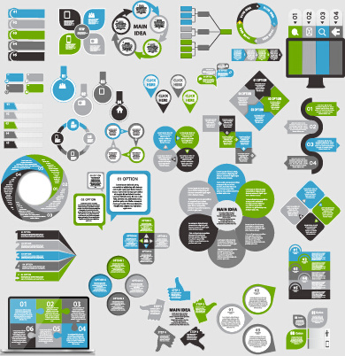 conjunto de vectores de elementos de infografía conjunto de vectores de elementos de infografía