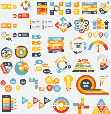 conjunto de vectores de elementos de infografía conjunto de vectores de elementos de infografía