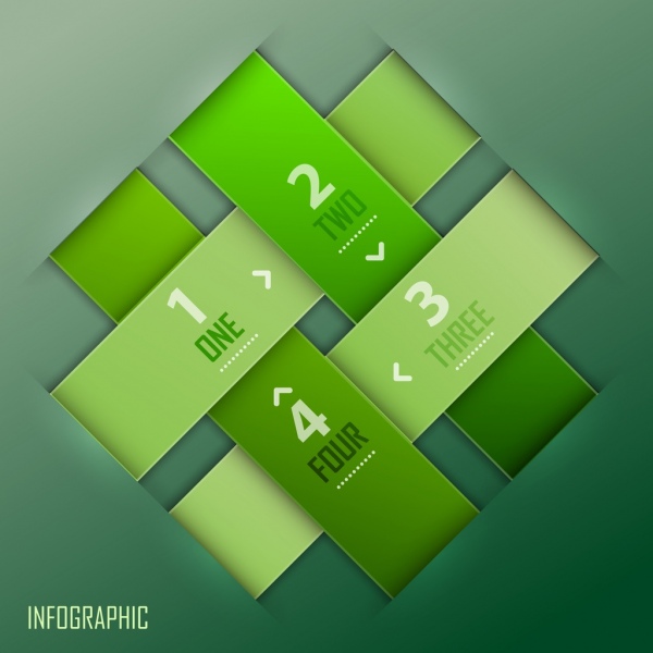 الصليب الأخضر قالب infographic خطوط الديكور