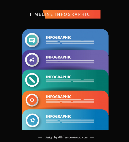 template infografis sketsa lapisan warna-warni modern