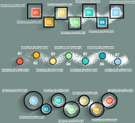 Infographic diyagramları öğeleri ile illüstrasyon vektör tasarımı