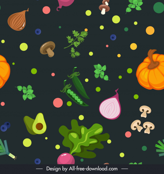 bahan latar belakang template dinamis sayuran datar buah sketsa