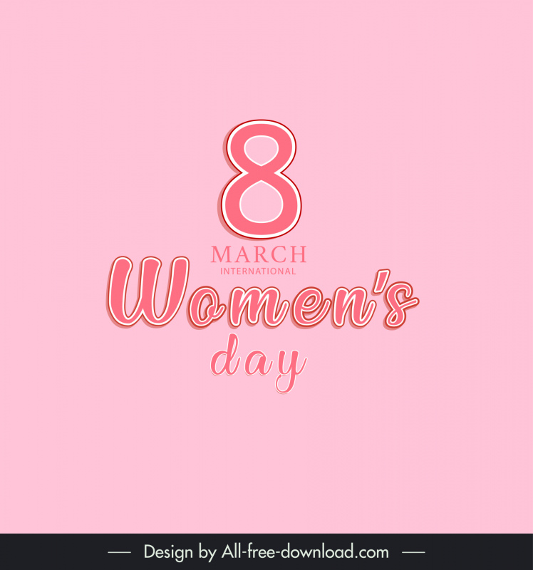   국제 여성의 날 배너 템플릿 텍스트 번호 장식