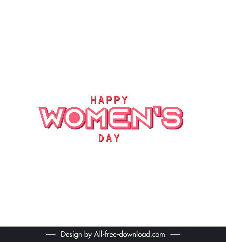  Internationaler Frauentag Designelemente elegante Textskizze